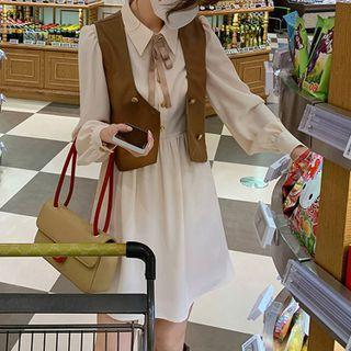 Double Breasted Vest / Shirt Dress / Set