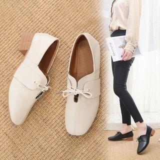 Bow Square Toe Shoes