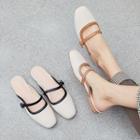 Genuine Leather Piped Sandals