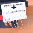 Set Of 6 Pairs: Earring Set Of 6 Pairs - Gold - One Size