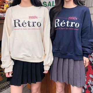 Retro Printed Boxy-fit Sweatshirt