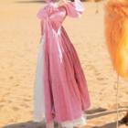 Lace Trim Tied Hooded Long Light Jacket