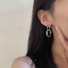 Interlocking Hoop Alloy Earring 1 Pair - S925 Silver Earrings - Silver - One Size