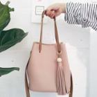 Tasseled Bucket Bag With Pouch