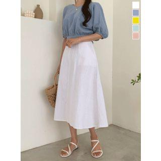 Tie-back Dolman-sleeve Crop Top