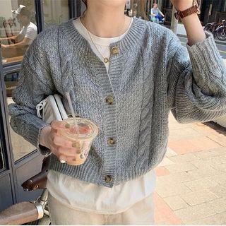 Plain Cardigan / Wide Leg Jeans
