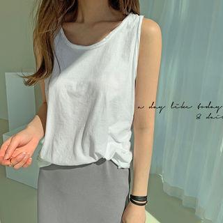 Cotton Tank Top White - One Size