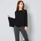 Asymmetric-hem Cotton T-shirt