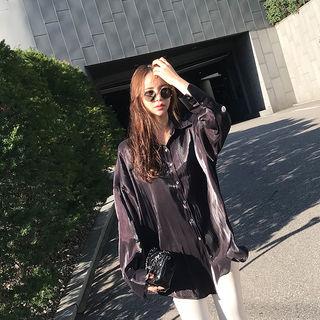 Long-sleeve Lam Blouse