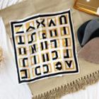 Alphabet Print Silk Scarf