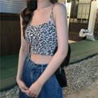 Leopard Cropped Camisole Top