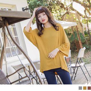 3/4 Sleeve Striped Loose Top