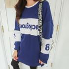 Text-panel Oversized Sweatshirt