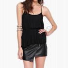 Pleated Chiffon Camisole Top