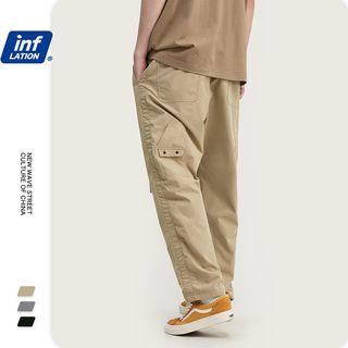 Tie-accent Straight-cut Pants