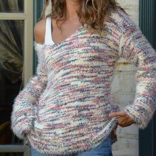 Multicolored V-neck Sweater