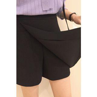 Inner Shorts A-line Wrap Miniskirt