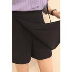 Inner Shorts A-line Wrap Miniskirt