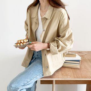 Drop-shoulder Band-back Jacket