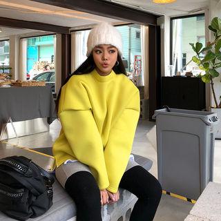 Puff-sleeve Neoprene Pullover