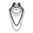 Layered Chain Necklace 0709 - Silver - One Size