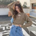 Polo-neck Cut-out Sweater
