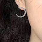 Non-matching Rhinestone Crescent & Star Stud Earring / Clip-on Earring