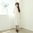 Floral Mock Two-piece Dress Ivory - One Size