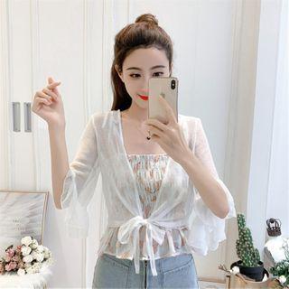 Elbow-sleeve Chiffon Light Bolero Jacket