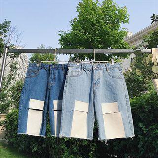 Color Denim Shorts