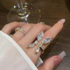 Butterfly / Triangle Rhinestone Alloy Open Ring (various Designs) / Set