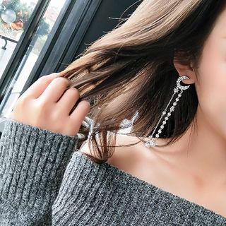 Moon Pearl Drop Earring