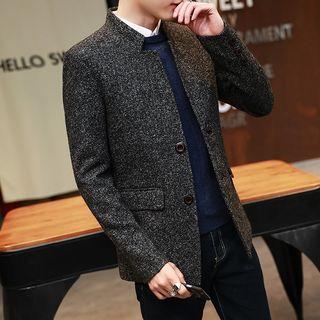 Marled Stand Collar Jacket