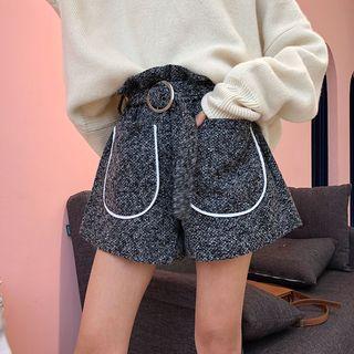 Contrast-trim Wide-leg Shorts