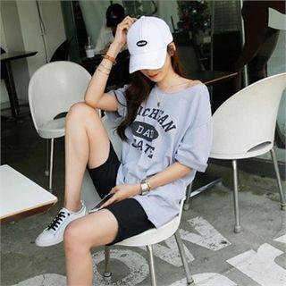 Scoop-neck Printed T-shirt