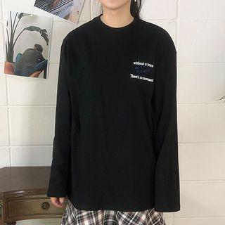 Crewneck Lettering Cotton T-shirt