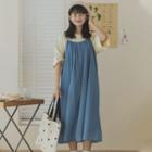 Henley Midi Overall Dress