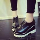 Wedge Platform Oxfords