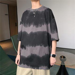 Tie-dye Round-neck Short-sleeve T-shirt