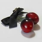 Bow Cherry Hair Clip