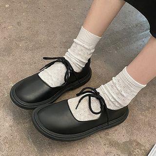 Tie-strap Mary Jane Flats