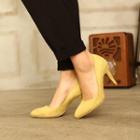 Pointy-toe Faux-suede Pumps