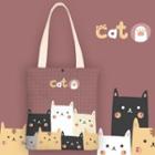 Small Cat Canvas Tote Bag