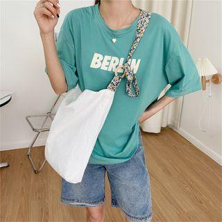 Floral Print Strap Tote Bag