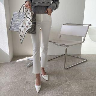 Band-waist Bootcut Pants One Size
