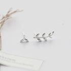 Non-matching Leaves Sterling Silver Earrings
