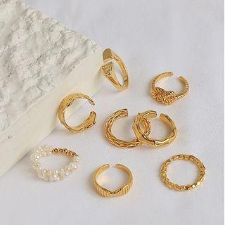 Faux Pearl / Alloy Open Ring (various Designs)