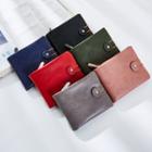 Buttoned Faux-leather Wallet