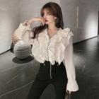 Chiffon Shirt / Skinny Pants