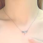 925 Sterling Silver Dragonfly Pendant Necklace Silver - One Size